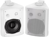 Herdio 5.25" Bluetooth Vízálló Kültéri Hangszóró - 200W Teljesítmény, Beltéri-Kültéri Használatra, Fali Konzollal, Fehér 1