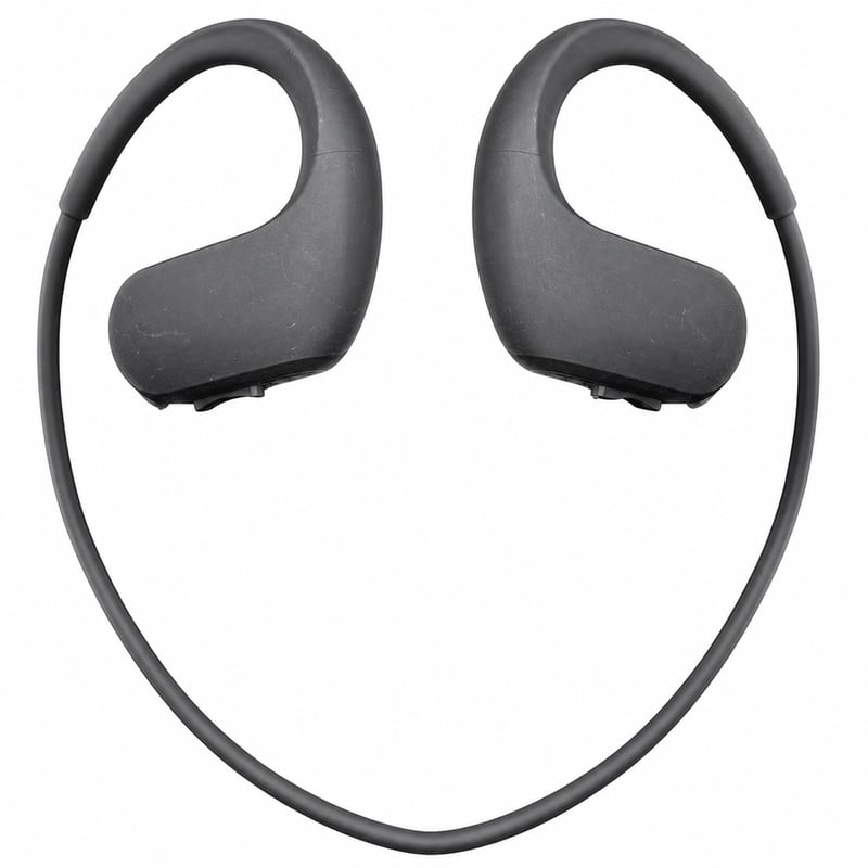 Sony NW-WS413 Player MP3 All-in-One Rezistent la apă 4 GB Negru — Lipsesc dopurile de silicon și prezintă urme vizibile de utilizare (stare: vezi a 2-a imagine)