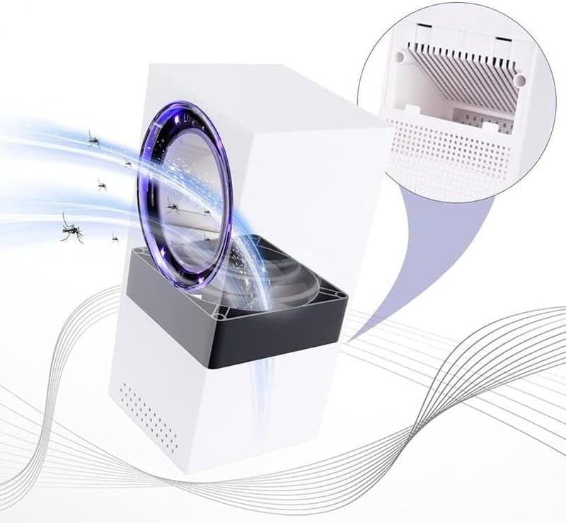 Aparatoo Elektromos Rovarcsapda - UV Fénycsapdás Szúnyogirtó, Hordozható USB Rovarölő Lámpa Otthonra, Kempingezéshez, Kertbe