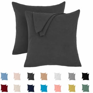 Bavlnená obliečka na vankúš Livessa Jersey 65x65 cm, 2 ks, 100% bavlna, so zipsom, priedušný materiál, Oeko-Tex — použité (stav: pozri 2. obrázok)