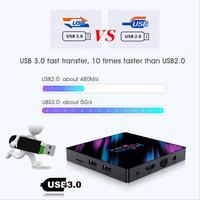 H96 Max Android 9.0 TV Box 4K WiFi Bluetooth okostelefon vezérlésű médialejátszó 7