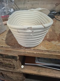 Set pentru copt pâine cu maia Clheatky, 11 piese, coș oval din ratan pentru dospit 25 cm — formă de pâine deteriorată (stare: vezi a 2-a imagine) 5
