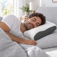 Derila Memory Foam ergonomikus nyakpárna oldalt alvóknak, King Size méret, memóriahabos fejpárna, használt 5