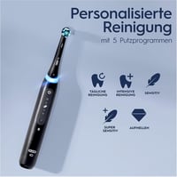 Oral-B iO 5 Plus elektromos fogkefe szett, 2 db fekete-fehér + 4 pótfej, 5 üzemmód 8