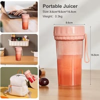 Hordozható Smoothie Készítő Mini Mixer 300ml - USB Tölthető, 4 Pengés 6