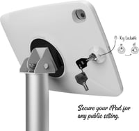Beelta BSF302T iPad Állvány - 120° Forgatható Tablet Tartó 10.2" iPad 7/8/9 Modellekhez, Alumínium Rúd, Fém Talp, Lopásgátló Zár

AI: I've c 2