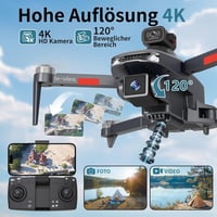 TTROARDS 31P Összecsukható Drón 4K Kamerával - 360° Akadályérzékelés, 5G WiFi, 40 km/h, Kefenélküli Motor, 30 Perces Repülési Idő, 2 Akkumul 2
