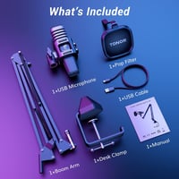 TONOR RGB USB Gamer Mikrofon Állvánnyal - Streaming, Podcast, PS4/PS5 Kompatibilis 7
