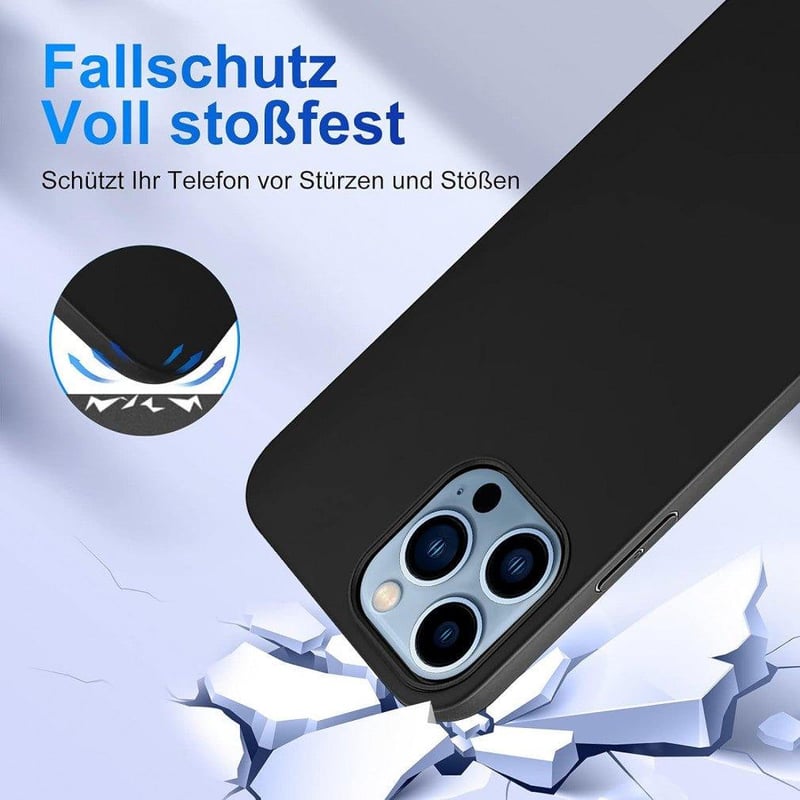 Apple iPhone 13 Pro Vékony Fekete Szilikon Védőtok