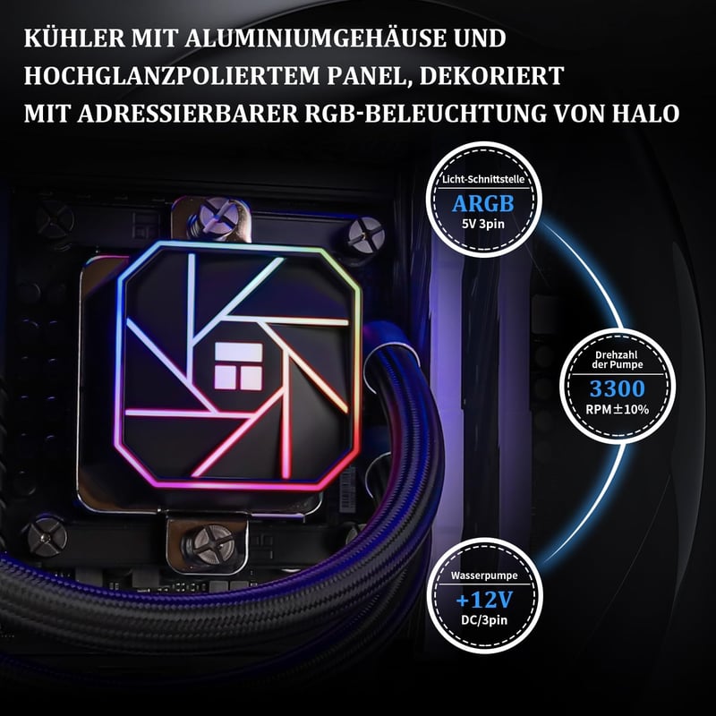 Thermalright Aqua Elite 360 V3 Folyékony CPU Hűtő, 360mm Radiátor, 3x120mm PWM Ventilátor, AMD/Intel Kompatibilis, Alacsony Zajszintű Vízhűt