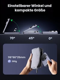 UGREEN MagFlow Qi2 15W 3-in-1 Vezeték Nélküli Töltőállomás iPhone 16/15/14/13/12, AirPods és Apple Watch Készülékekhez, Összecsukható Mágnes 5