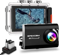 Apexcam 4K 20MP Akciókamera - Vízálló 40m, WiFi, EIS Képstabilizátor, Külső Mikrofon, 170° Látószög, 2.4G Távirányító, 2 Akkumulátor 1