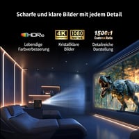 WEMAX Hordozható Mini Projektor Netflix és Google TV Támogatással, 1080P Natív Felbontás, 4K Kompatibilis, Dolby Audio, WiFi, Bluetooth, Ott 3