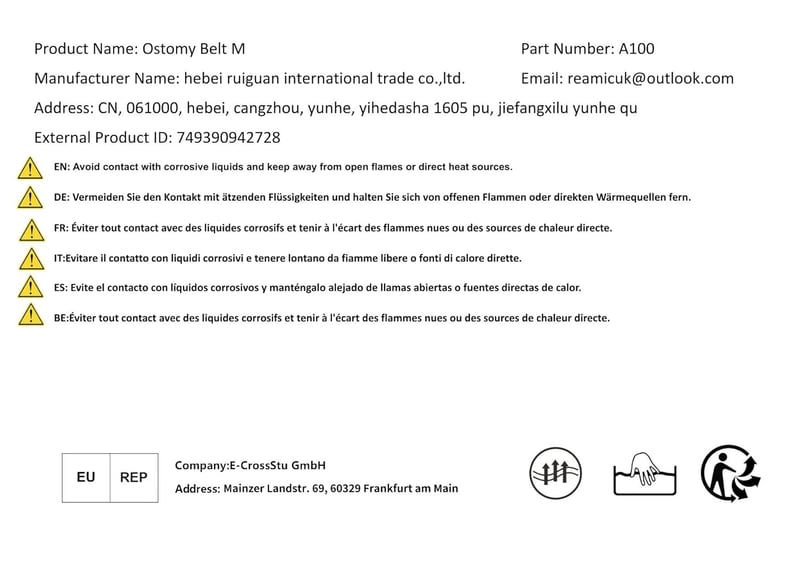 REAQER Sztóma Öv Férfiaknak és Nőknek 8 cm Átmérőjű Nyílással, Pamut Anyagból, Posztoperatív Ápoláshoz (M méret)