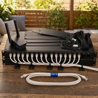 Rack mrežni set: 1x CAT6 kabel + 1x 16-portni patch panel + 6x slijepa ploča + 300x vezice + WiFi 6 1