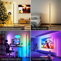Weilim RGB Állólámpa 156 cm - Okos LED Lámpa Távirányítóval, Időzítővel, Alexa és Google Asszisztens Kompatibilitás, 16 Millió Szín, Zenei M 8