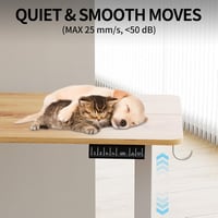 BEXEVUE Elektromos Íróasztal 120x60cm - Állítható Magasságú Álló-Ülő Számítógépasztal, 3 Memória Funkcióval, Ütközésgátlóval, Kábelrendezőve 6