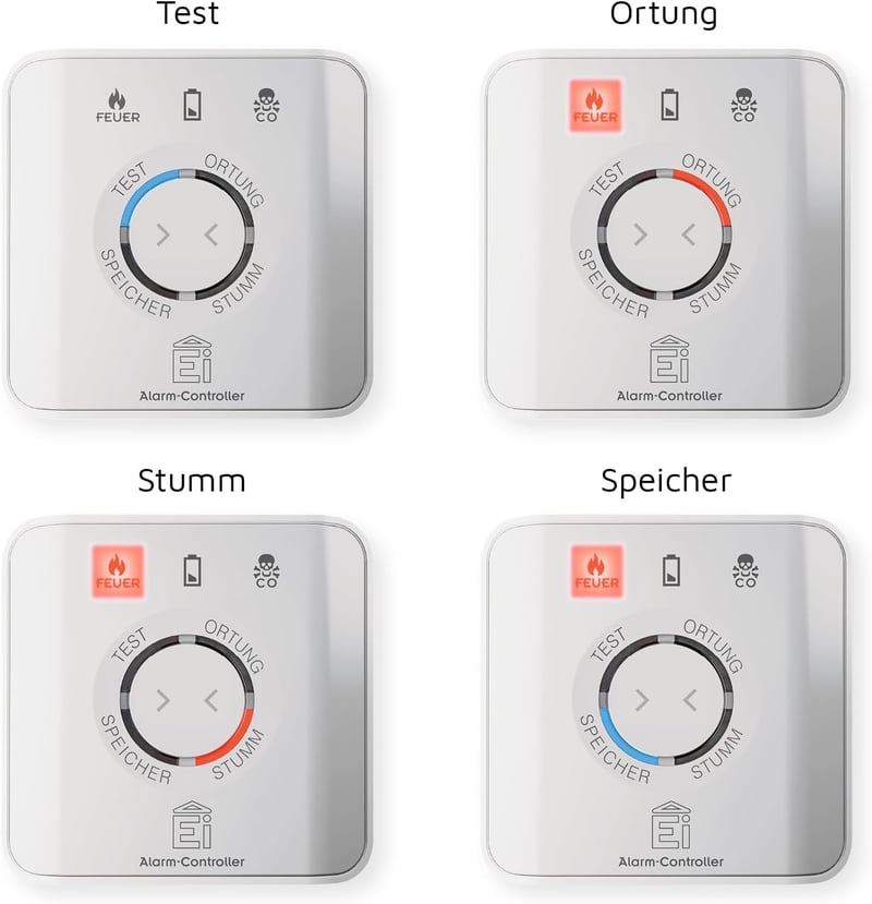 Ei Electronics EI450 AICO Radiolink Tűz és CO Riasztásvezérlő - Teszt/Némítás/Lokalizálás Gombbal, Vezeték Nélküli, Fehér