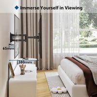 BONTEC TV Fali Tartó 13-42" LED LCD OLED TV-hez, Dönthető, Forgatható, 360° Elforgatható, 20 kg Teherbírású, Biztonsági Csavarokkal, VESA 20 6