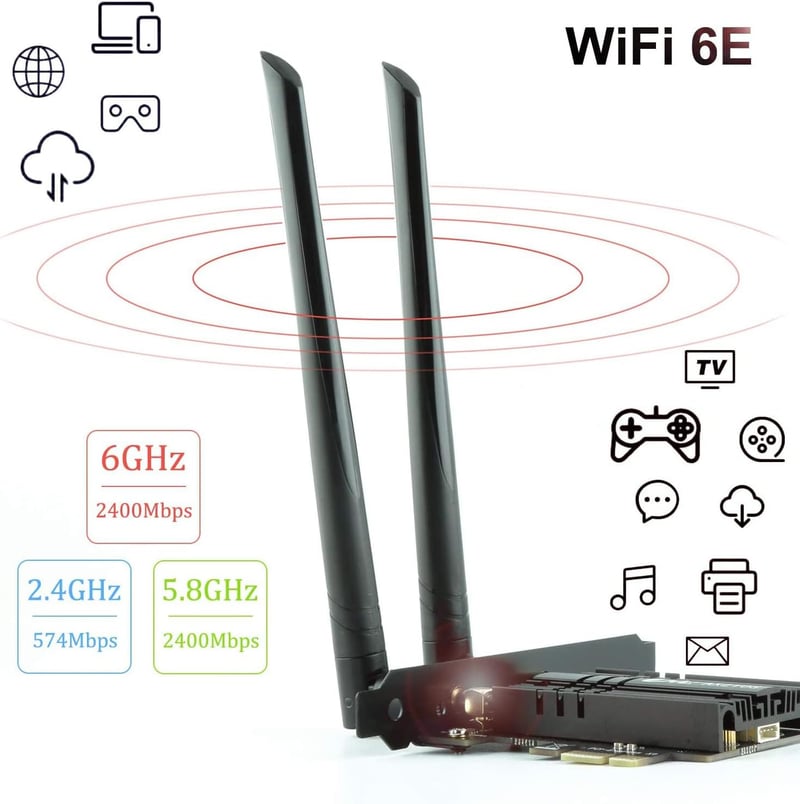 Ziyituod AC1200 WiFi PCI-E adapter Bluetooth 4.2 asztali számítógéphez