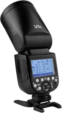 Godox V1C Professzionális Vaku Kerek Fejjel - Canon EOS Kompatibilis (1500D, 3000D, 5D Mark III) - 2.4G Vezeték Nélküli Vakurendszer Fekete 8
