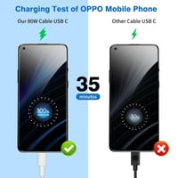 OPPO 80W SUPERVOOC USB-C gyorstöltő kábel 1,8m - Find X6, X5 Pro, Reno 10 kompatibilis 3