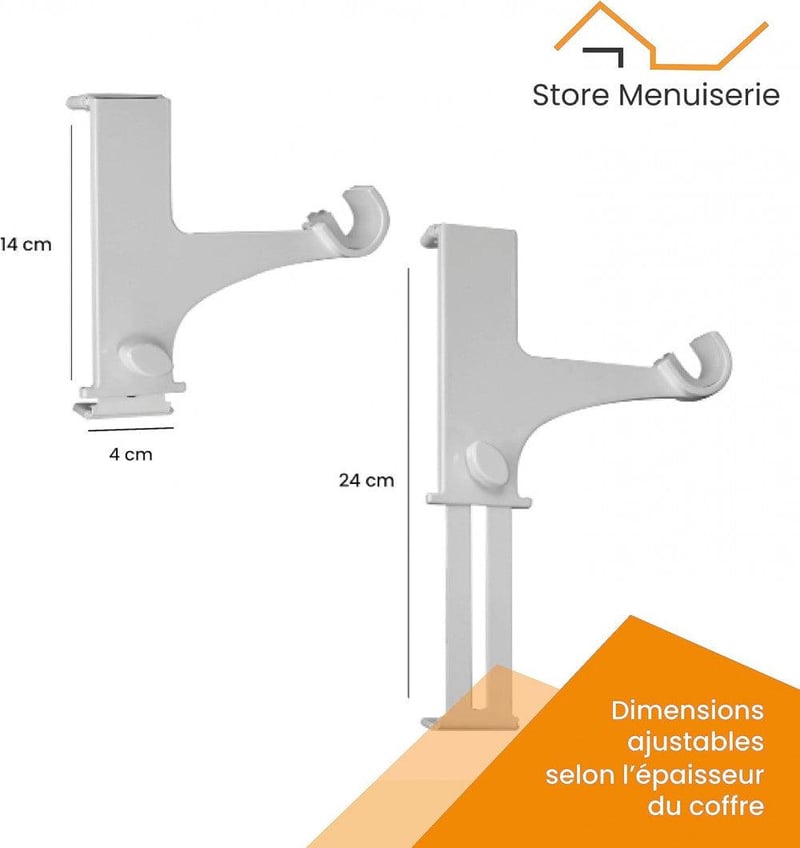 Öntapadós fehér függönyrúdtartó - fúrásmentes rögzítés