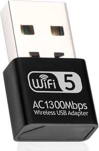 Aigital USB WiFi Adapter 1300Mbps Dual Band 2.4GHz/5.8GHz Vezeték Nélküli Hálózati Vevő PC/Laptop Windows 11/10/8/7/XP és Mac OS Kompatibili 1