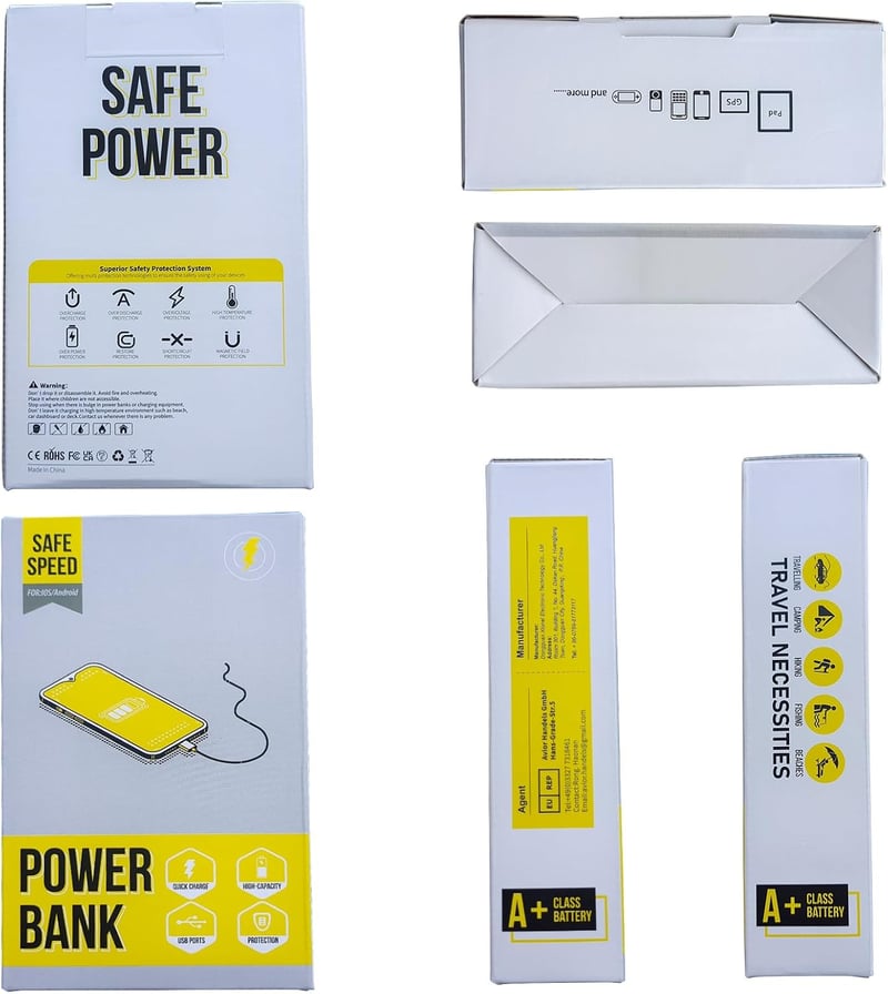 Napelemes PowerBank 48000mAh - Gyorstöltő külső akkumulátor 2 USB kimenettel