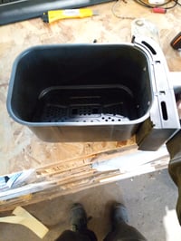 Friteuză cu aer cald Moulinex Easy Fry Dual XXL 11 L, 7 programe — defectă, pentru piese: bază și perete lateral rupte (stare: vezi poza nr. 2) 6