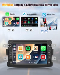 CAMECHO Android 13 Autórádió Renault Dacia Logan Duster Sandero Lodgy Capture Lada Xray - 7" Dupla DIN Bluetooth Navigáció CarPlay MirrorLin 3