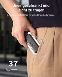 DEWENWILS Újratölthető Olvasólámpa Könyvcsipesszel - Borostyán Fény Kék Fény Szűrővel, 4 Fényerősség, USB Tölthető, Könnyű Hordozható Könyvj 6