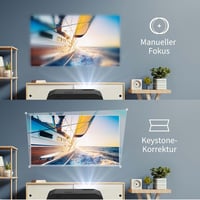 WEWATCH V50 Pro Mini Projektor Full HD 1080P Natív Felbontással, 5G WiFi, Bluetooth, 16500 Lumen, 200" Vetítési Méret, HDMI/USB/VGA Csatlako 5
