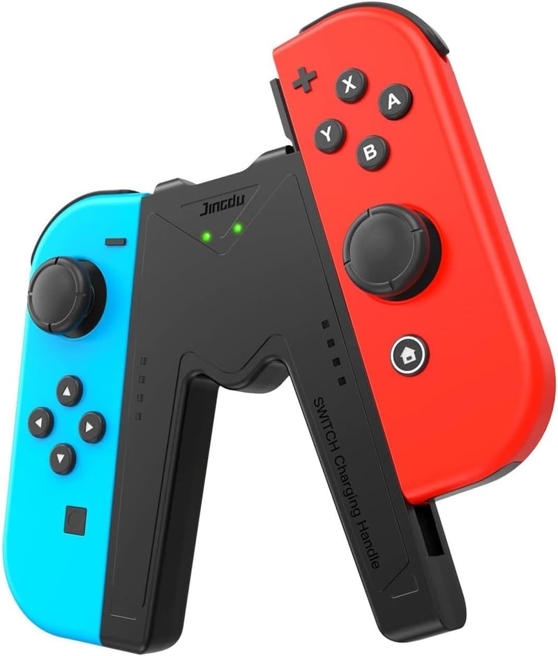 Nintendo Switch Joy-Con markolat, USB-C töltős, V-alakú kontroller - Fekete