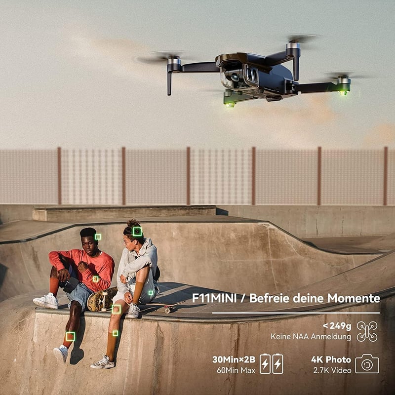 Ruko F11MINI 4K Kamerás Drón GPS-szel, 60 Perc Repülési Idő, 250g Alatti