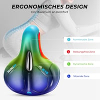 YOUNGDO Kerékpár Nyereg - Gél Üléspárna, Ergonomikus, Légáteresztő, Ütéselnyelő, Vízálló Borítással - Országúti, MTB és Városi Biciklikhez,  2