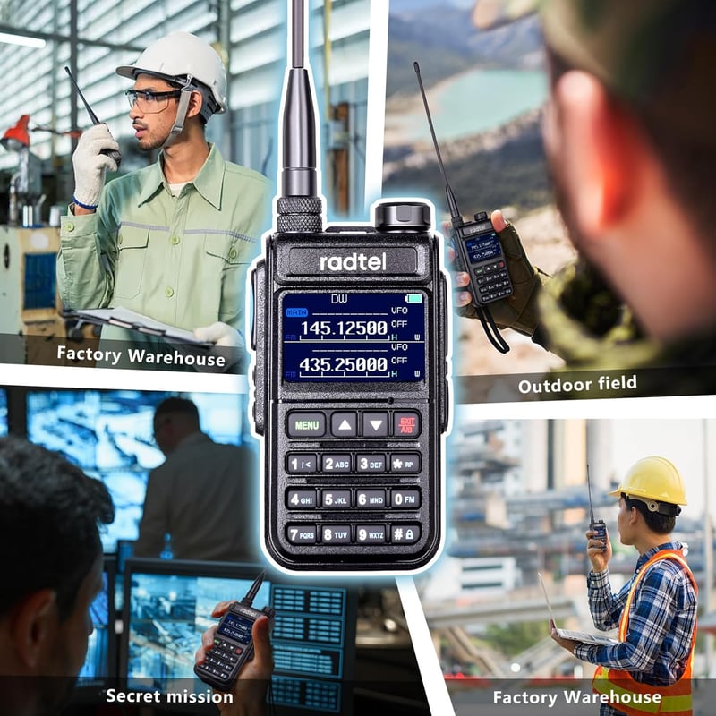 Radtel RT-890 Kétsávos Színes LCD-s Walkie-Talkie Rádióamatőröknek, Légisáv Vétellel