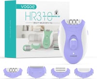 VOGOE 4 az 1-ben Lila Epilátor Nőknek - 21 Csipeszes Vezeték Nélküli Szőrtelenítő Arc, Láb, Kar és Bikinivonalhoz 1
