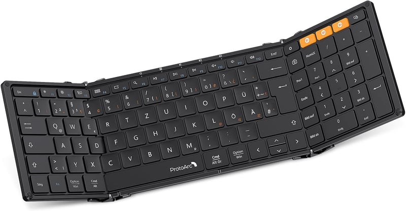 ProtoArc XK01 Összecsukható Bluetooth Billentyűzet Numerikus Billentyűzettel, Vezeték Nélküli Mini Billentyű