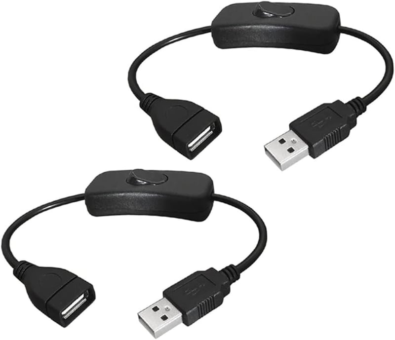 Greluma 2db USB hosszabbító kábel kapcsolóval - LED, ventilátor, autós kamera