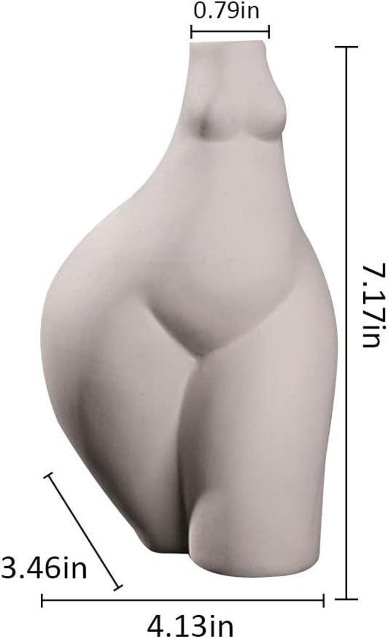 Kelendle Fehér Női Test Alakú Váza Dekorációhoz