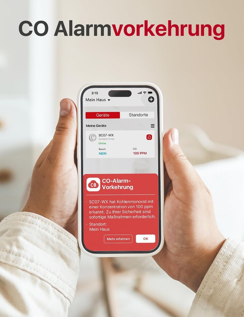 X-Sense WiFi-s füst- és szénmonoxid riasztó, cserélhető elemmel, 2 db