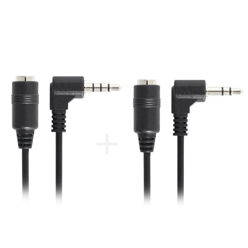 Aux 90 fokos derékszögű 3,5 mm-es hosszabbító kábel szett, 2 db