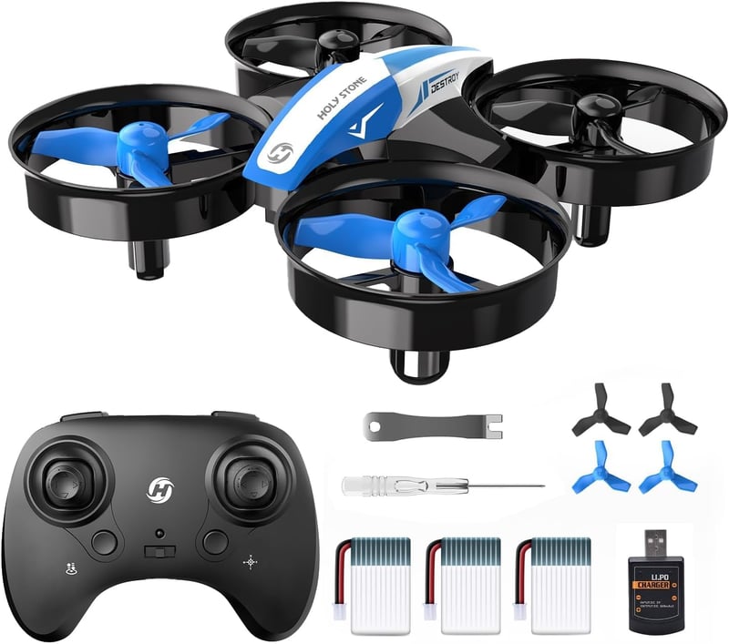 Holy Stone HS210 Mini Drón Gyerekeknek, RC Nano Quadcopter Helikopter, Lebegés, 3D Flip Funkcióval, 3 Akkumulátorral, Kezdőknek, Beltéri 