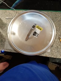 Baldassare Agnelli ALMA12940 nehéz kerek fedő híddal, rozsdamentes acél, 40 cm — mindkét oldal karcos (állapot: lásd a 2. képet) 3