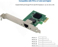 ULANSeN Intel I225-V 2.5Gbps PCIe Hálózati Kártya Cat8 Kábellel 2