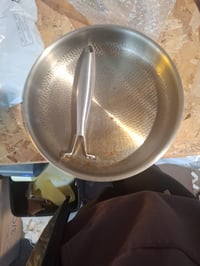 Abijan rozsdamentes acél serpenyő 28 cm, halpikkelyes felület, 18/10 acél, indukciós — Indukciós fedő nélkül (állapot: lásd a 2. képet) 2