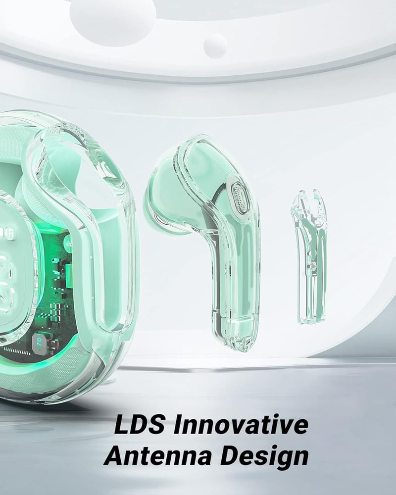 ACEFAST T8 Zöld Bluetooth Fülhallgató 4 Mikrofonnal, 30 Órás Akkuval és Zajszűréssel