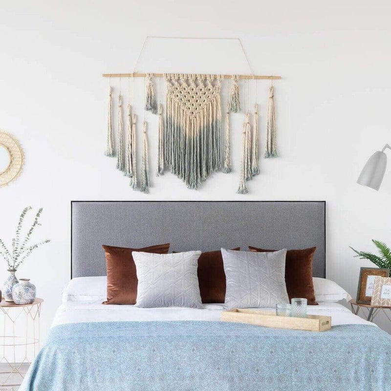 Makramé Fali Dekor XXL Méretben - Újracsomagolt Pamut Függöny 155x79cm