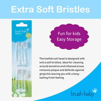 Brush-Baby BabySonic elektromos fogkefe pótfej, 18-36 hónapos babáknak - 4 db-os csomag 3